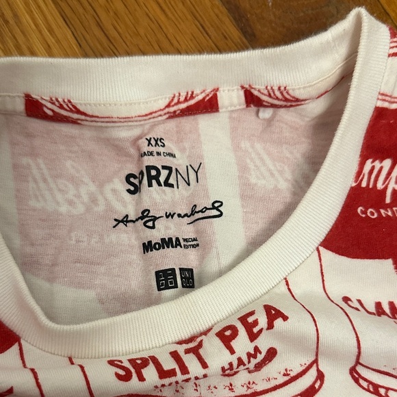 Red and White Graphic T-Shirt Campbell Warhol - Picture 3 of 3